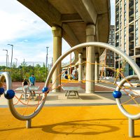 A playful public realm for Royal Albert Wharf