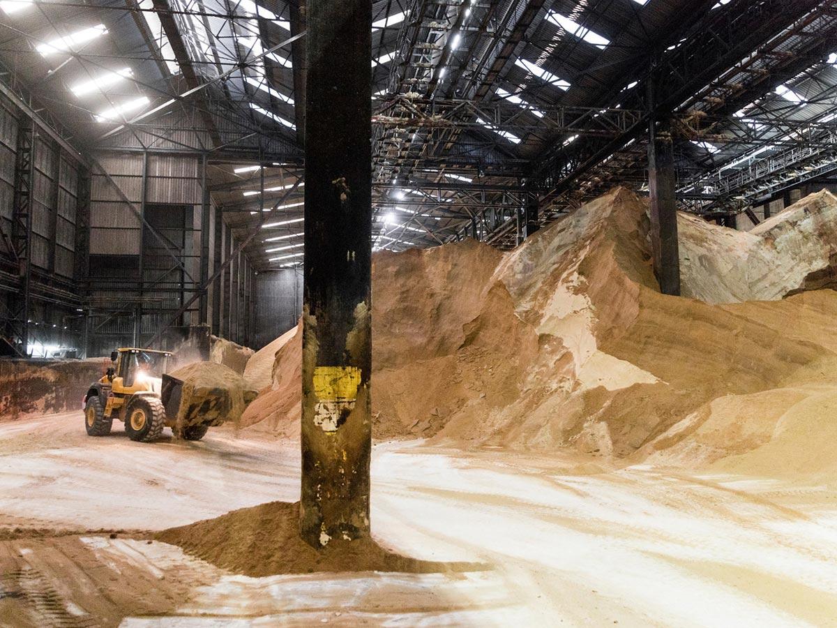 Sugar pile at Tate & Lyle factory