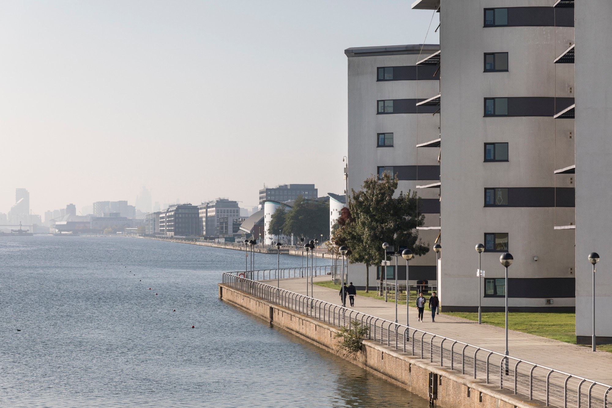 An image of University of East London from Redgrave Bridge overlooking the water