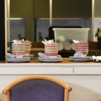 Chinese bowls and plates stacked up