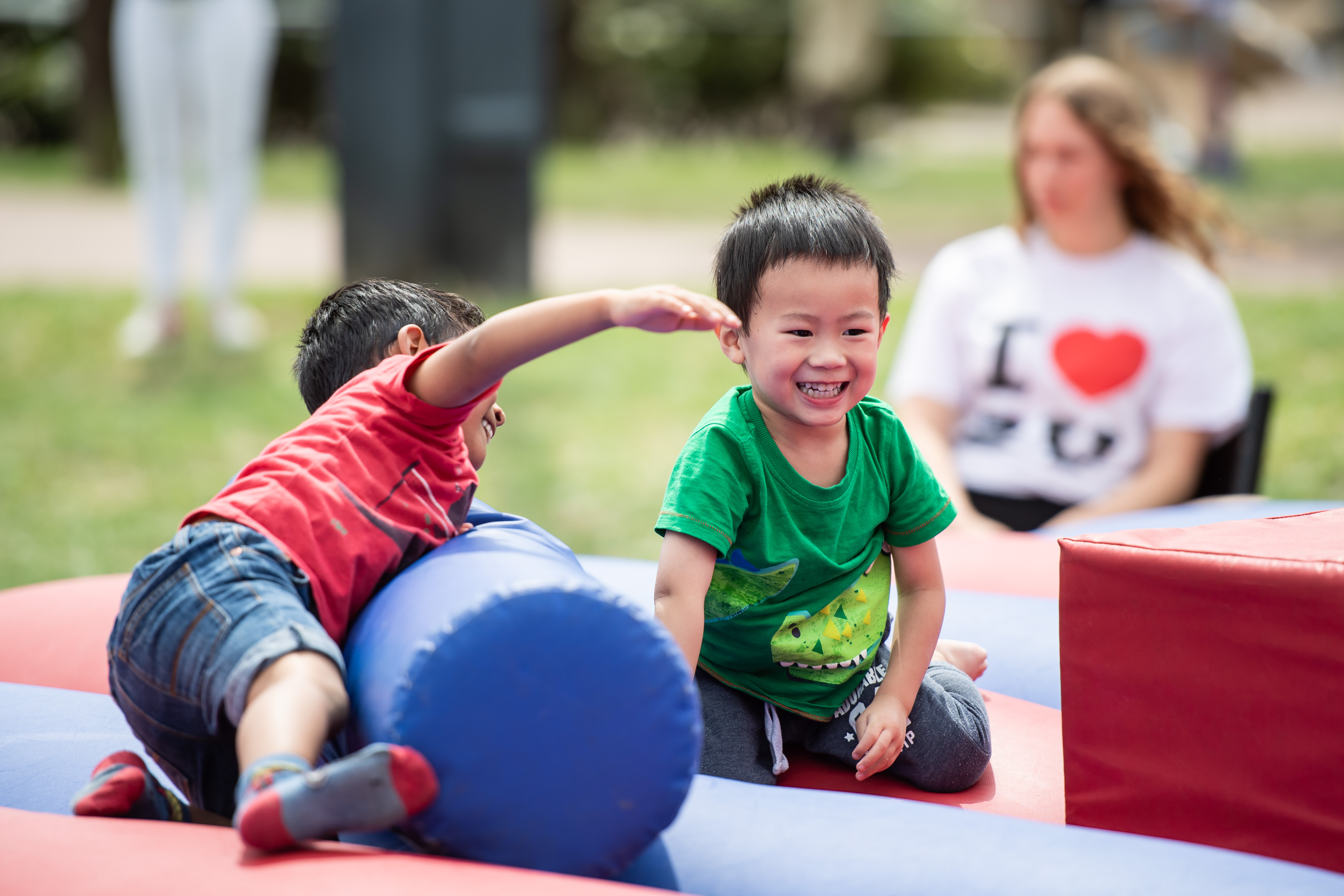 Children playing at I love BV summer fun day