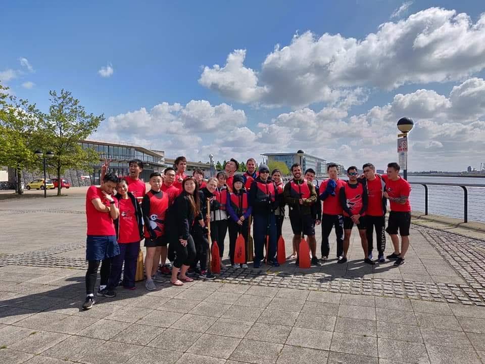 The Windy Pandas rowing team photograph