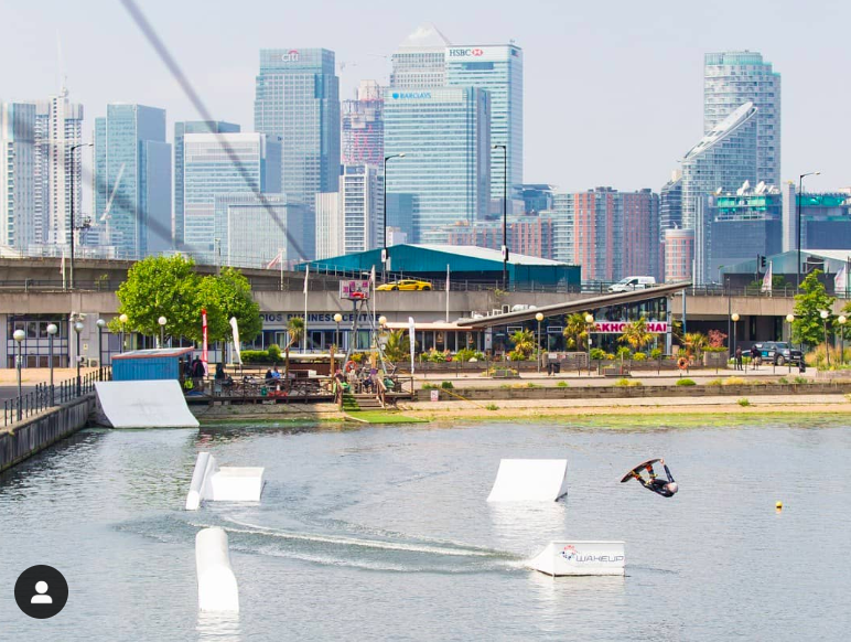Wakeboarding in the Royal Docks