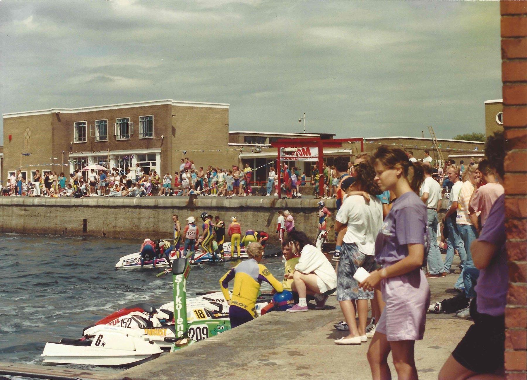 An old photo of the Royal Docks canteen