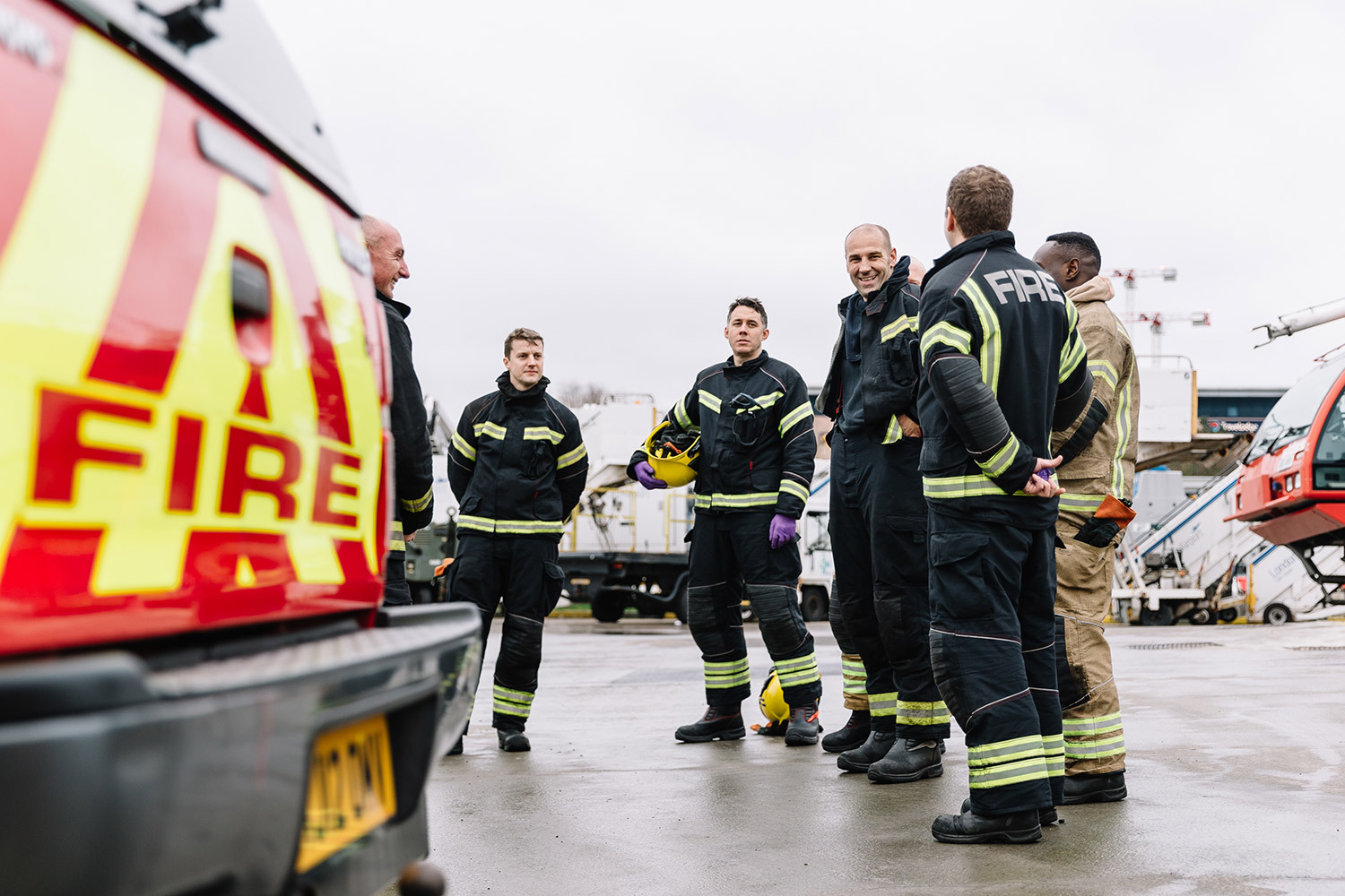 Fire and safety team at the Royal Docks