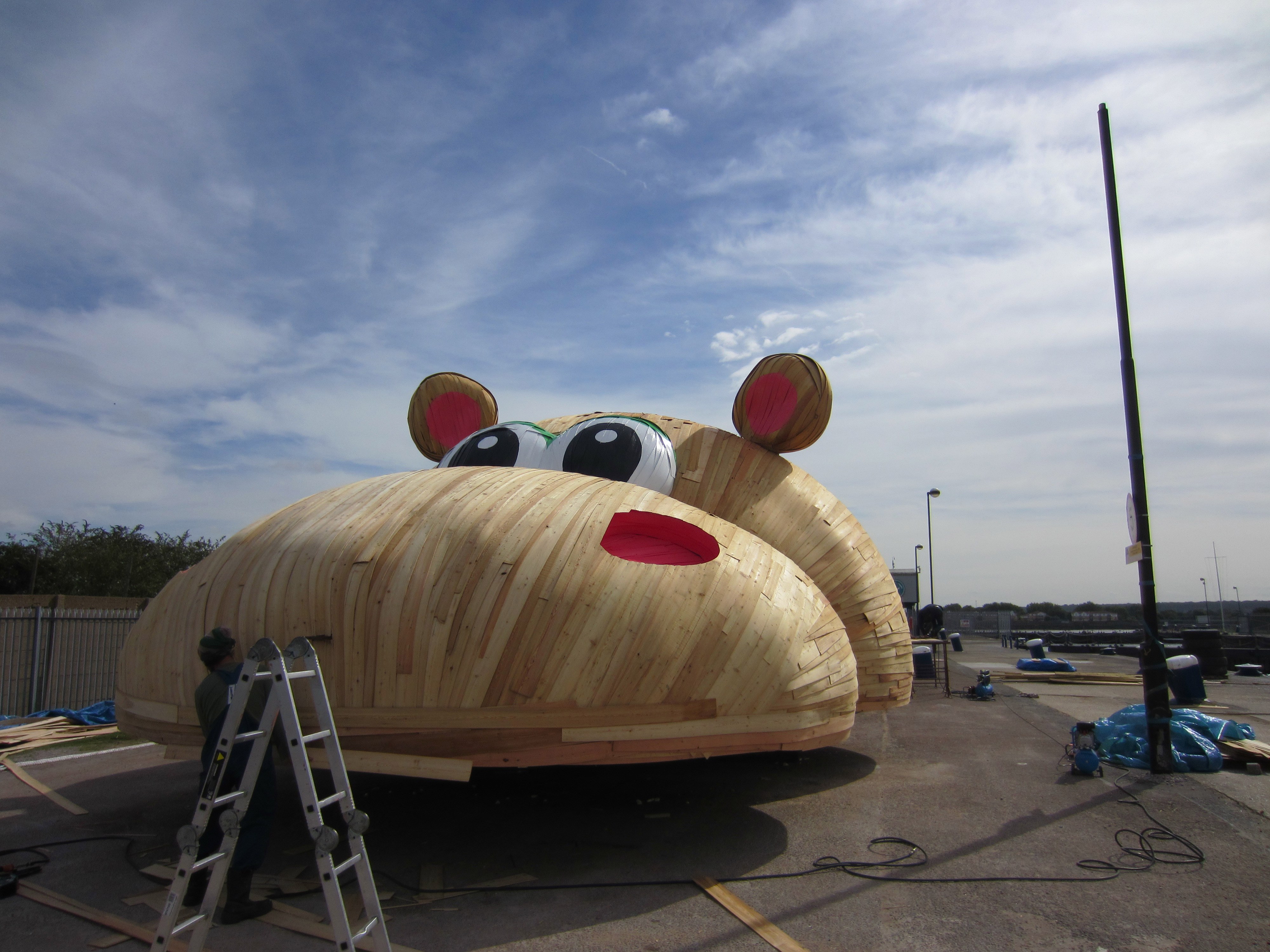 A model of a hippo at the Royal Docks