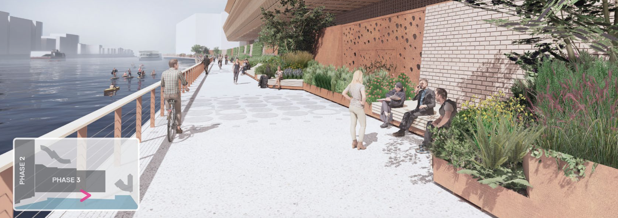 CGI of proposed walkway near ExCeL