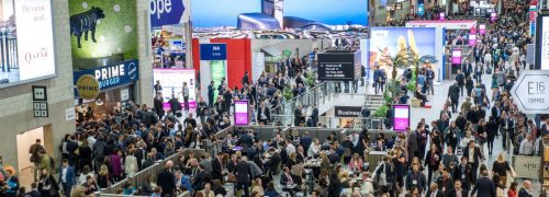 A large crowd inside the ExCeL centre