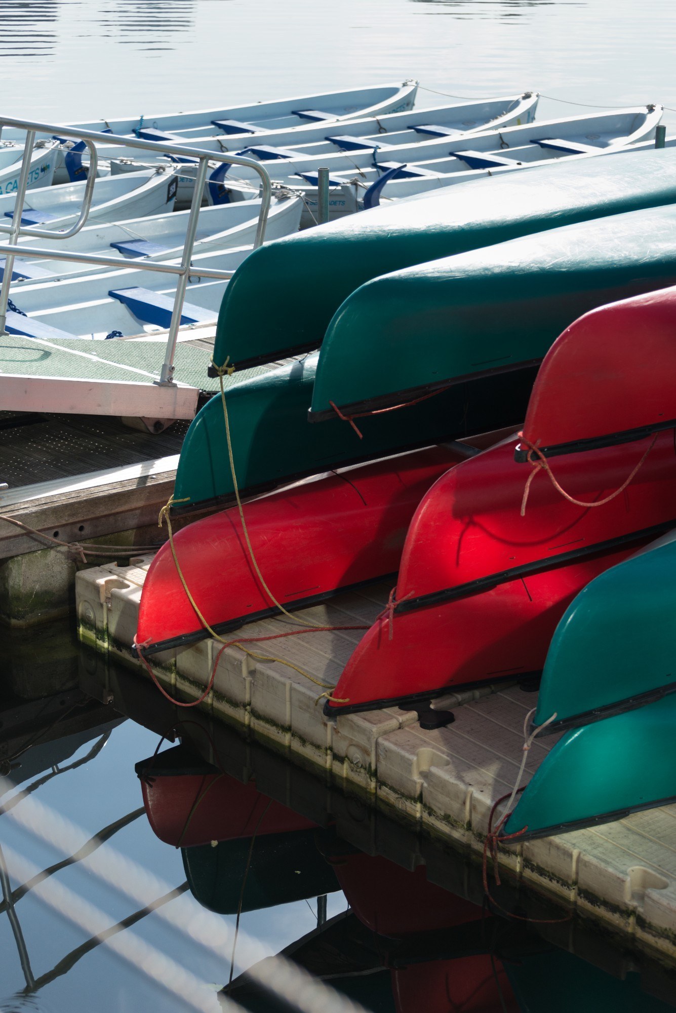 Boats stored at the Royal Docks