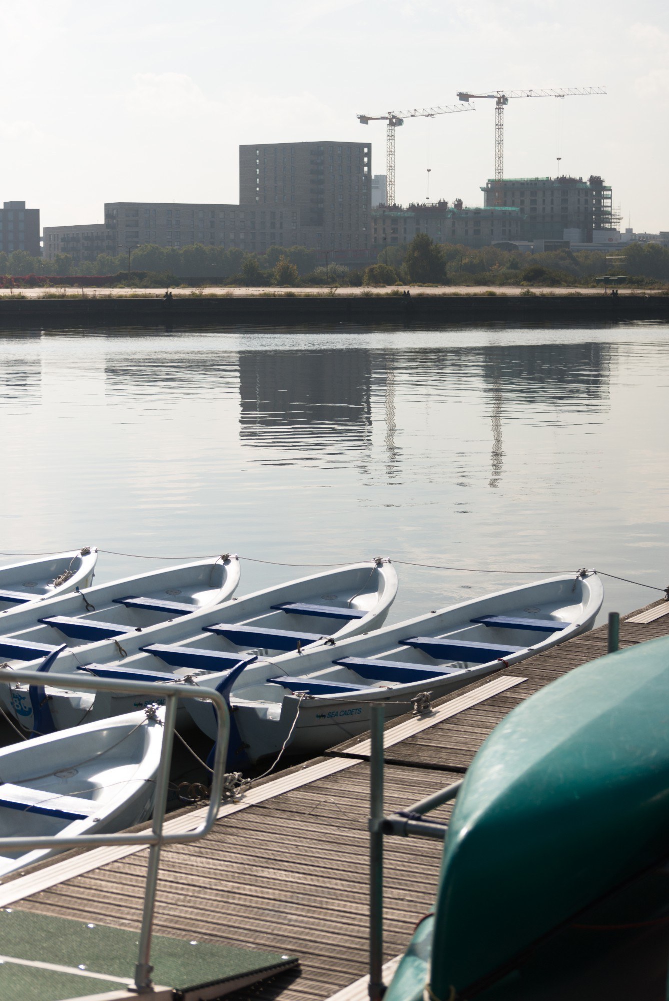 Boats stored at the Royal Docks