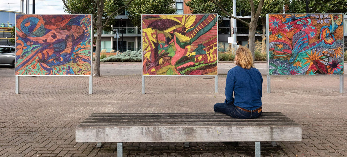 Madge Gill's 'Nature in Mind' in the Royal Docks