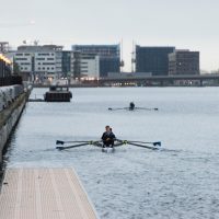 UEL Rowing team at Royal Albert Docks