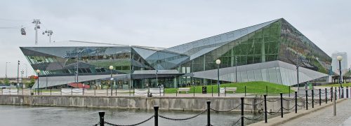 The Crystal building in the Royal Docks