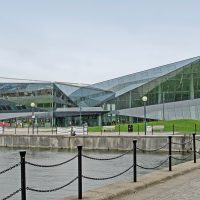 The Crystal building in the Royal Docks