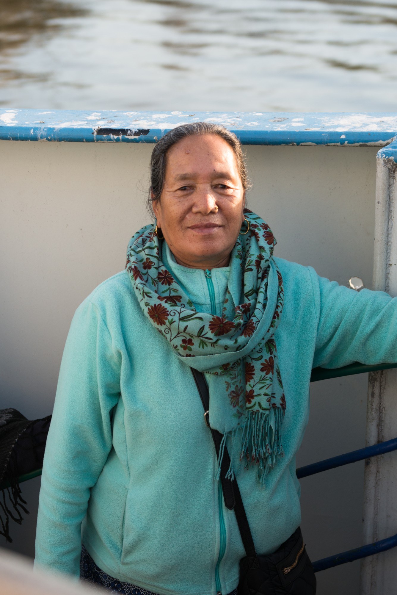 Portrait of woman on the ferry.