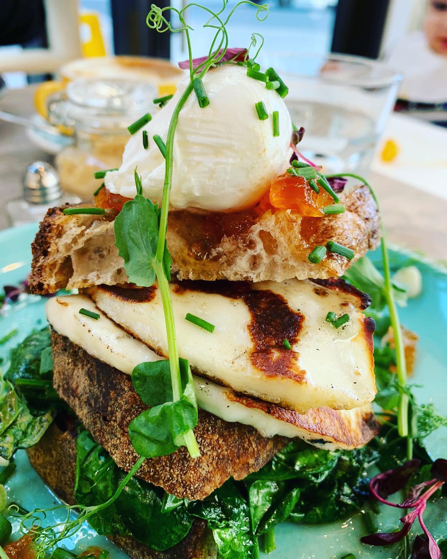 Delicious looking all in one brunch sandwich