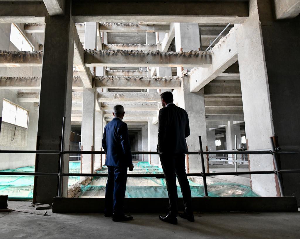 Mayor of London inside Millennium Mills