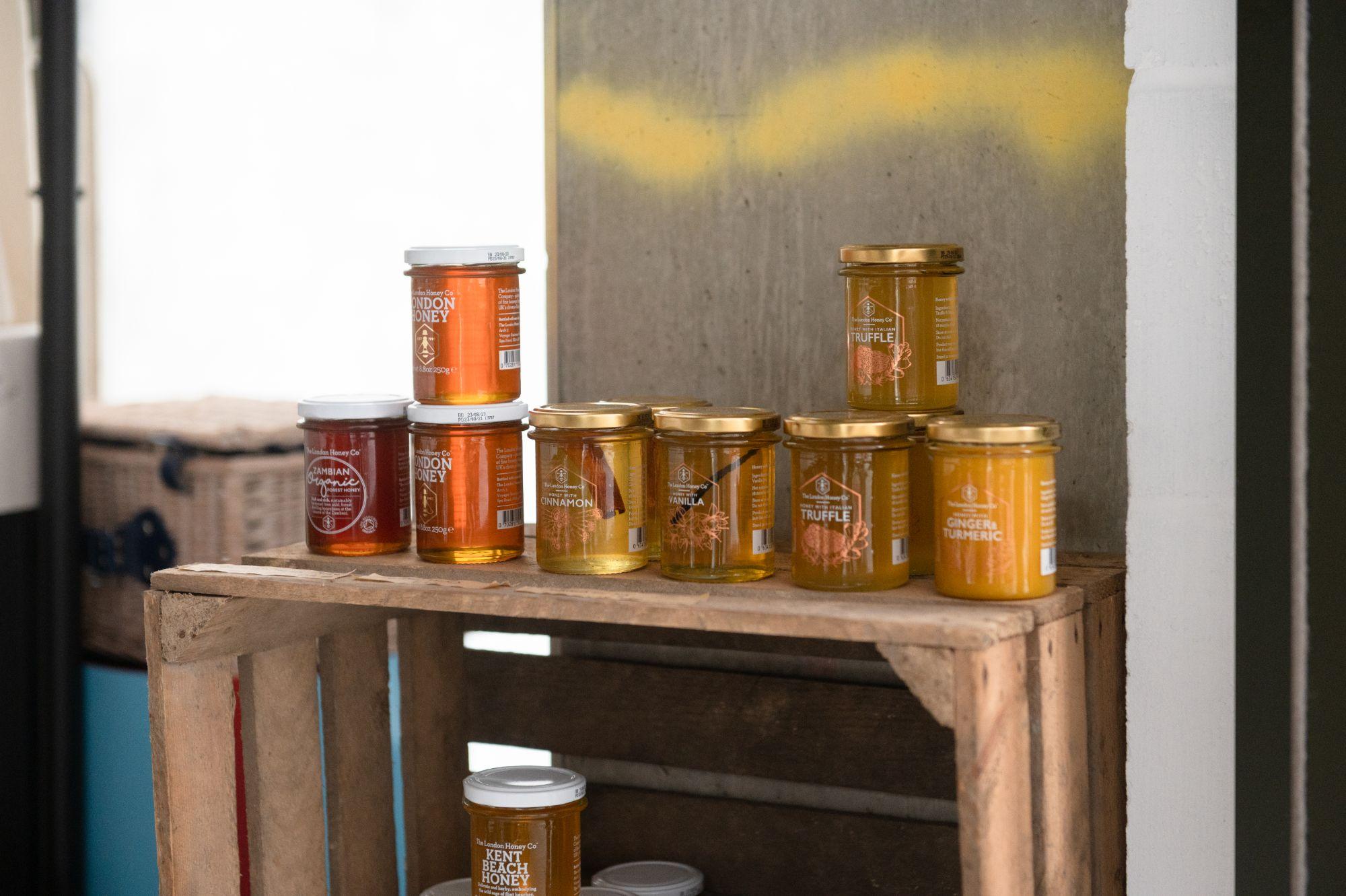 Jars of honey at loafly