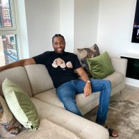 Chinedu Okafor at his home in Brunel Street Works, the Royal Docks