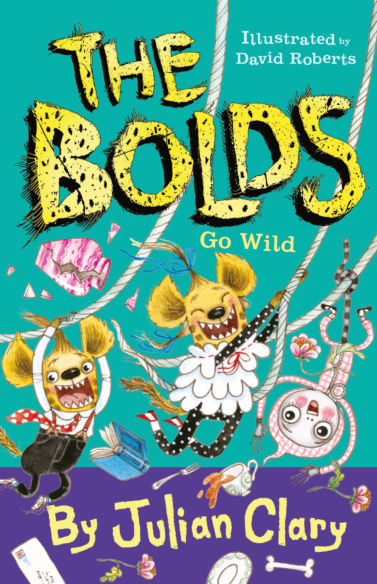 Illustrated front cover of The Bolds Go Wild by Julian Clary