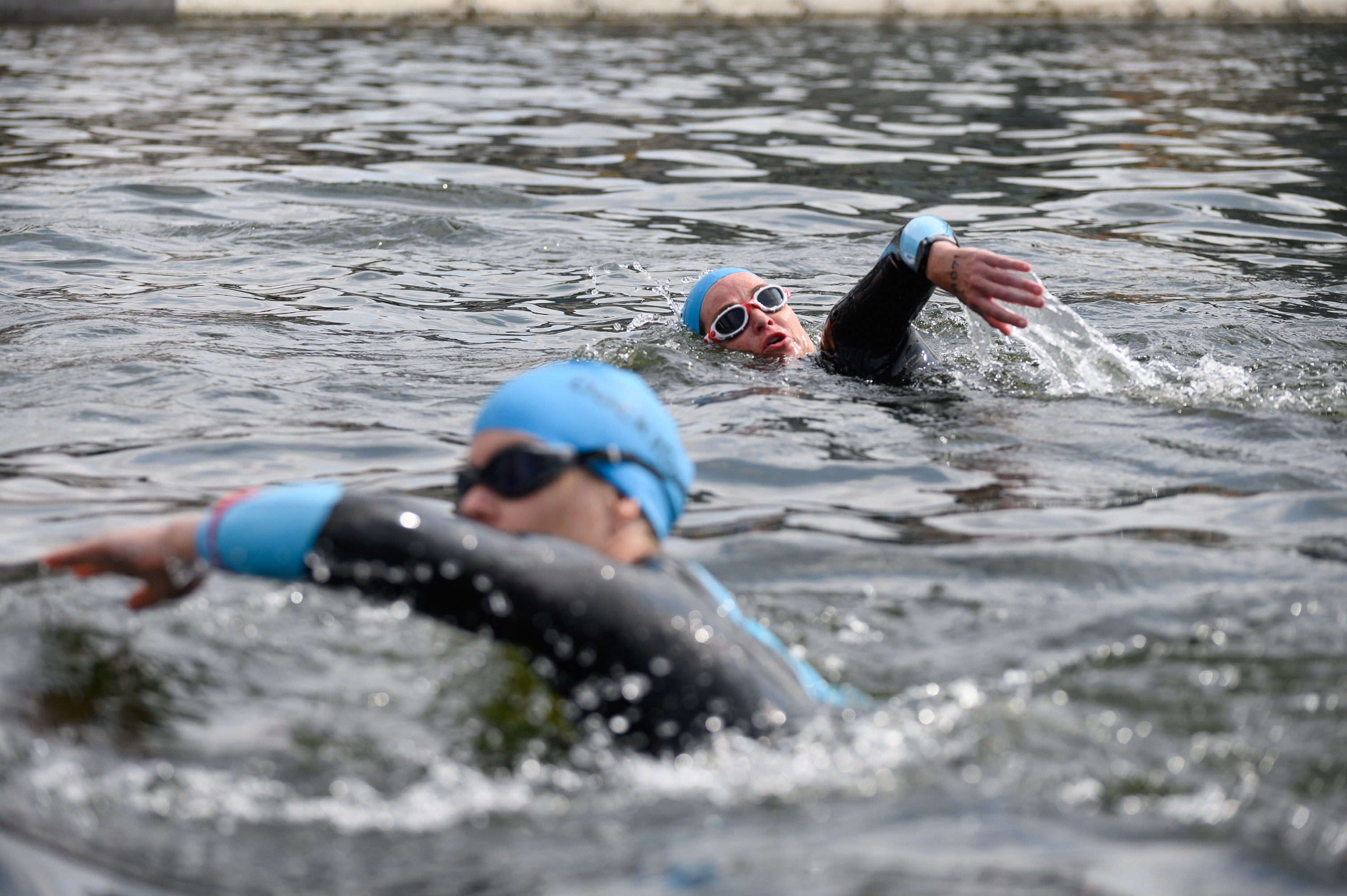 Open water swimming at Royal Docks