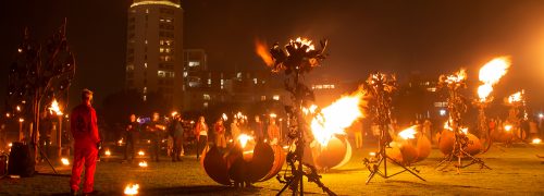 Fire Garden in the Royal Docks