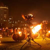 Fire Garden in the Royal Docks