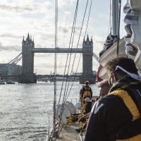 A view of Tower Bridge from a boat