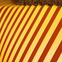 A close up photograph of the rocking bench