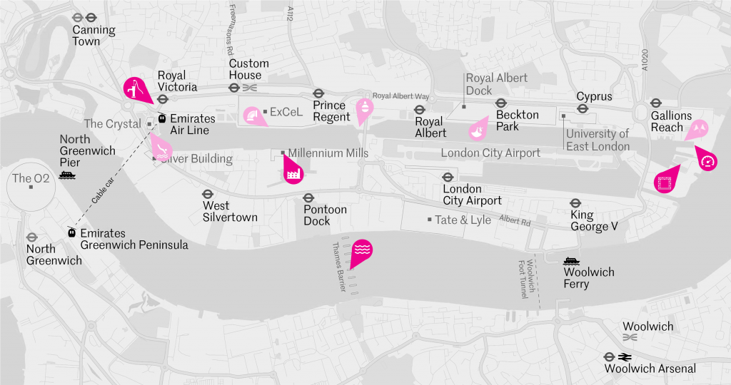 A map of Royal Docks