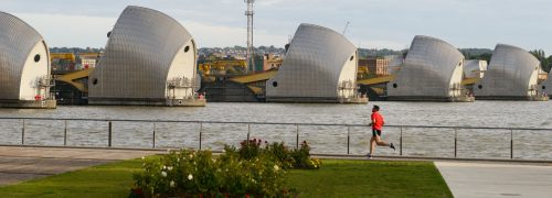 The Thames Barrier from Thames Barrier Park