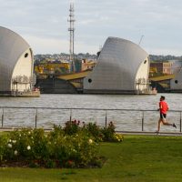 The Thames Barrier from Thames Barrier Park