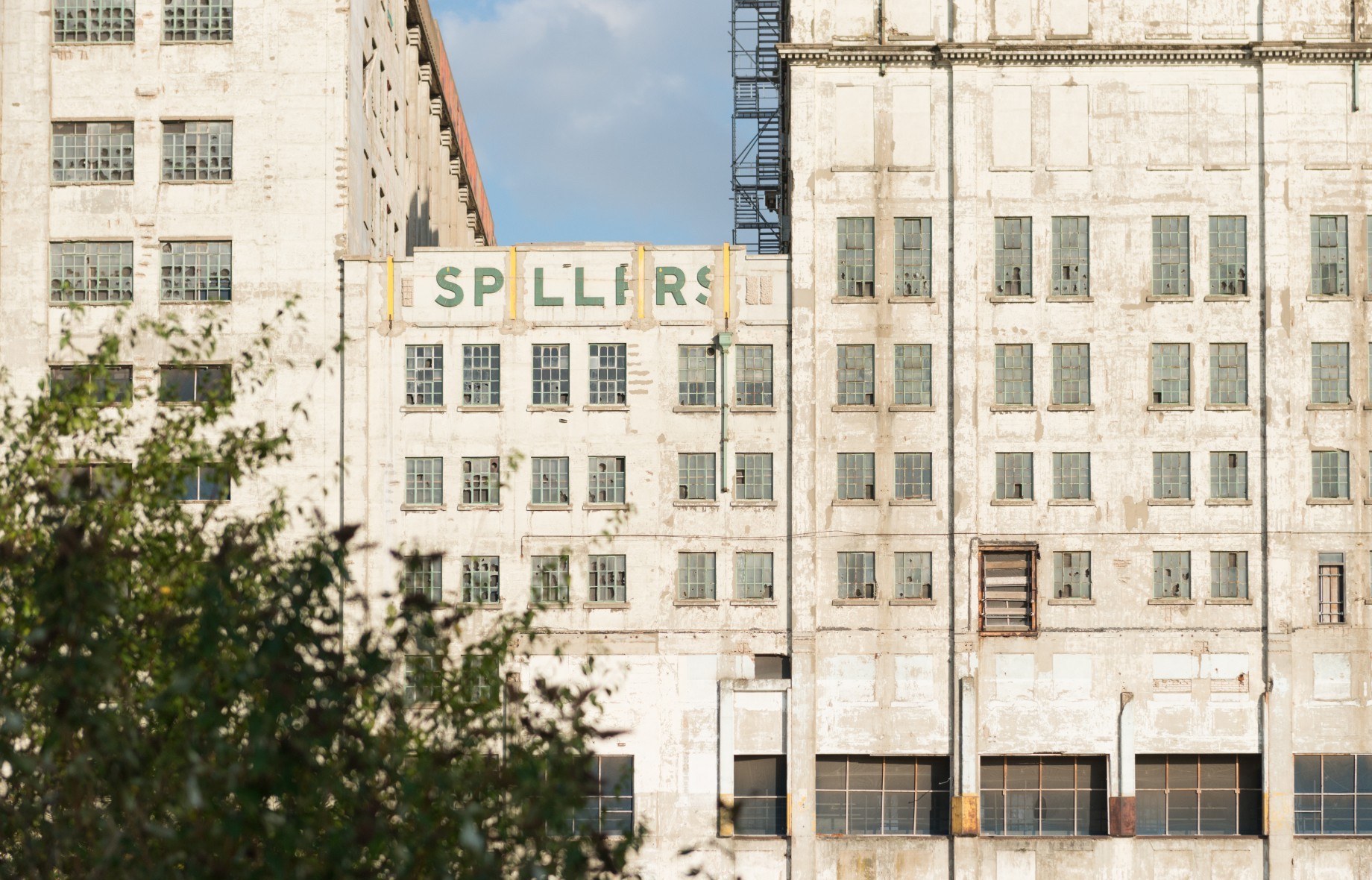 The exterior of Millennium Mills