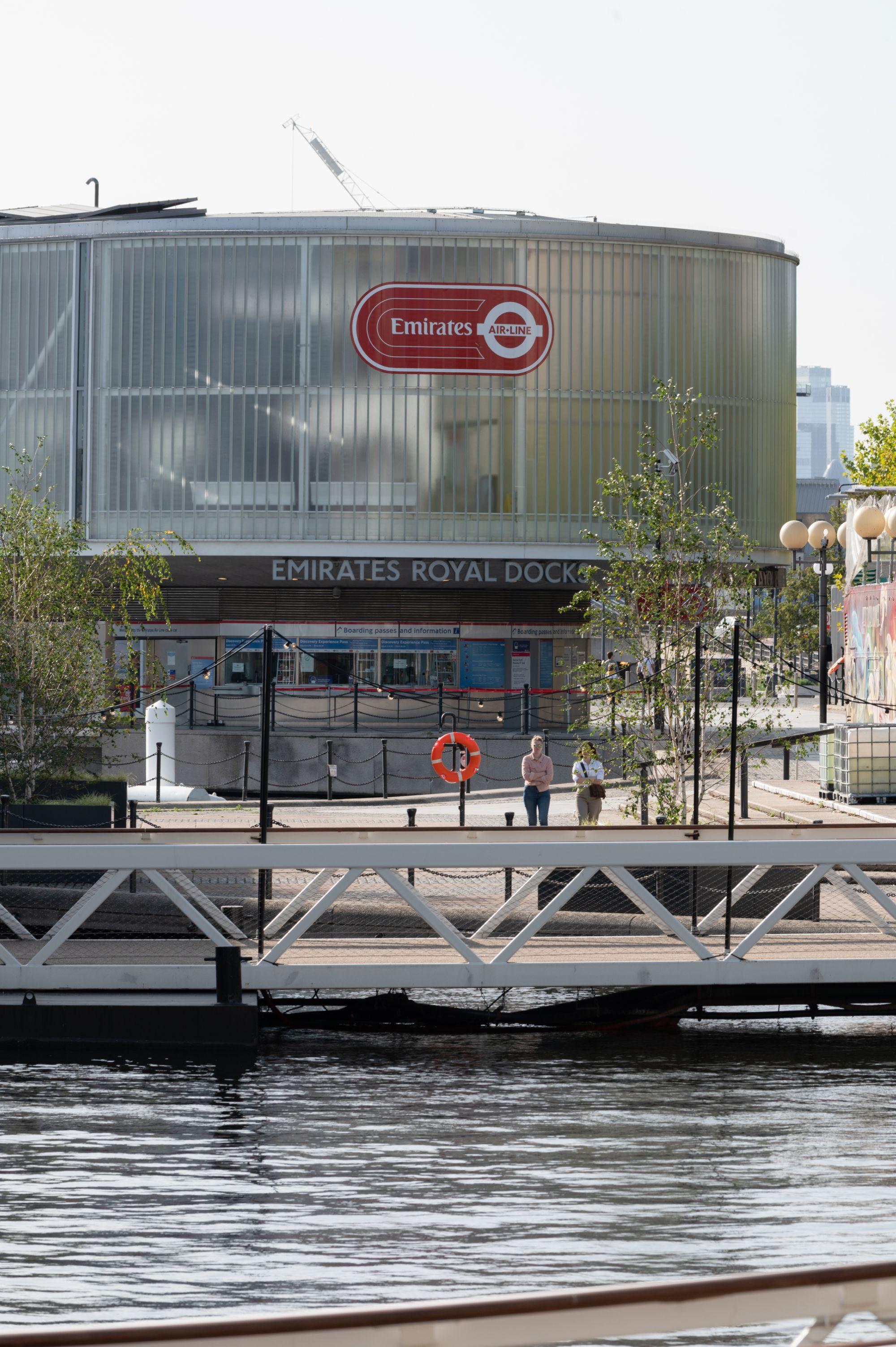 The cable car terminus in the Royal Victoria Dock