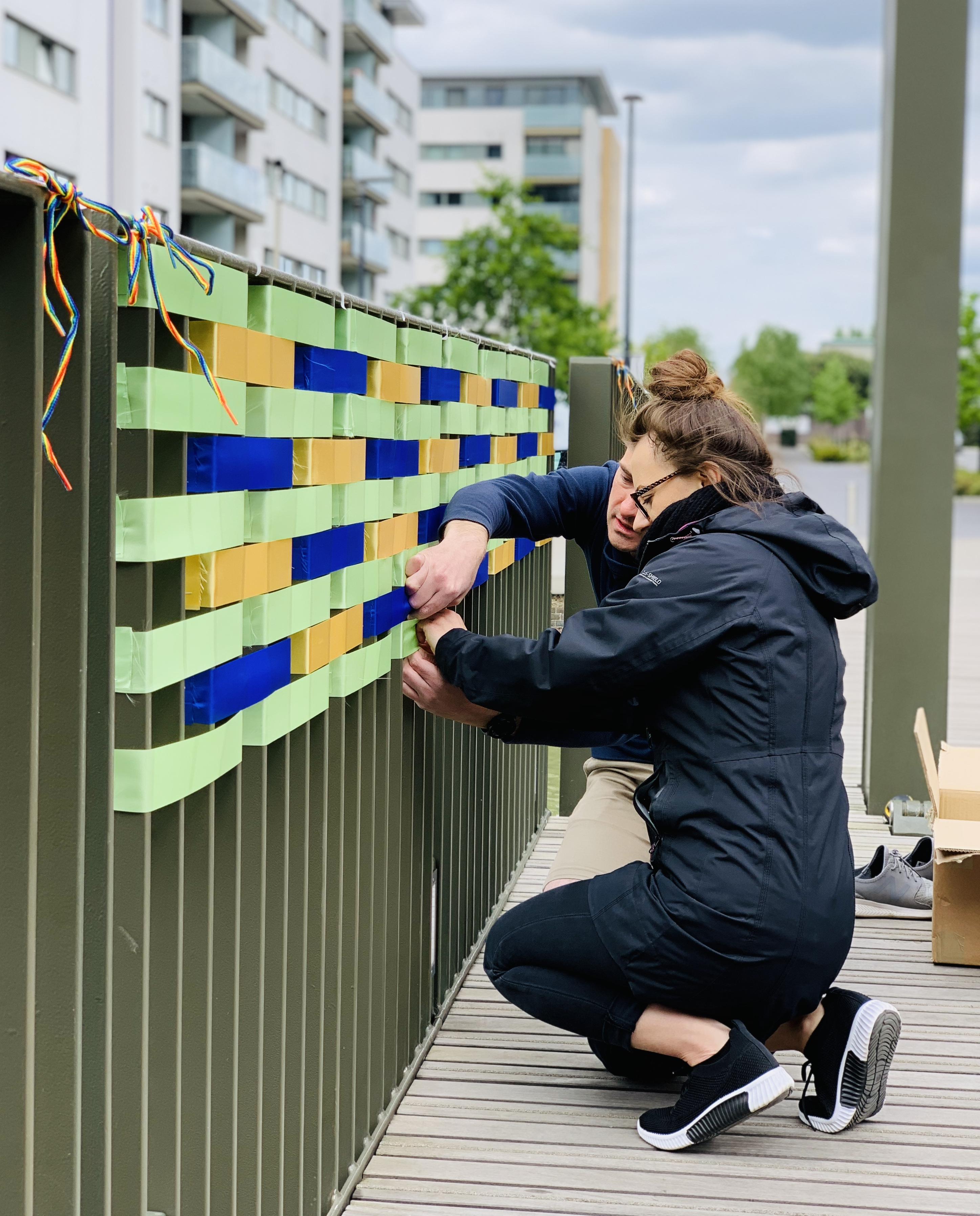 Volunteers helping to create RAW Rainbow