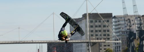 Wakeboarding at the Royal Docks