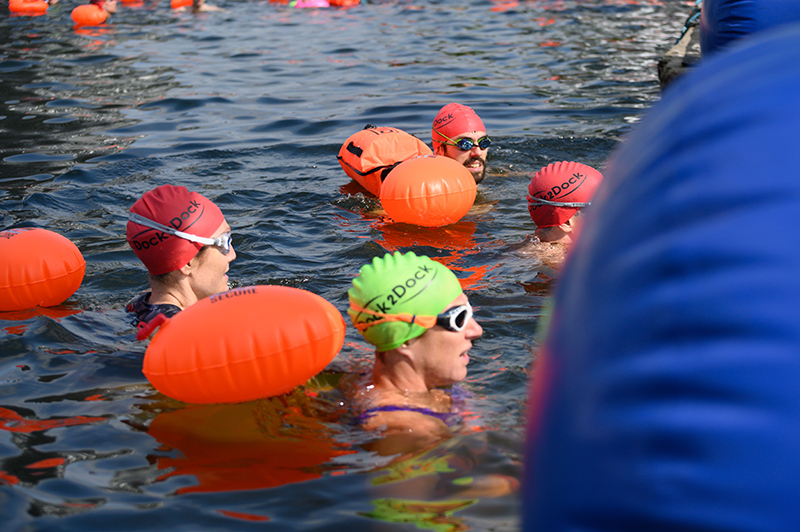 Swimmers at Docks2Dock Royal Docks