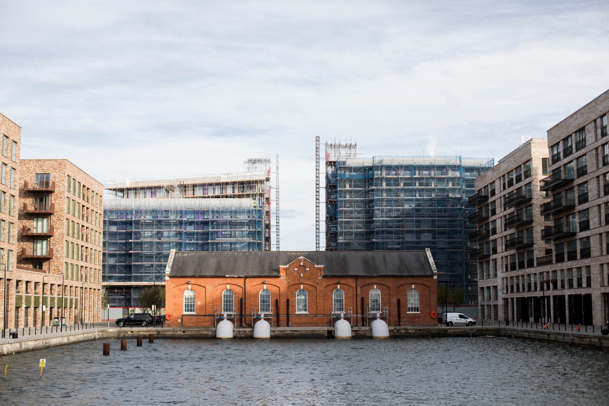 Pump House at the end of Royal Albert Wharf