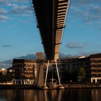 Underside of a bridge at the Royal Docks