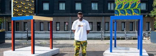 A major installation by Yinka Ilori has been unveiled in the Royal Docks