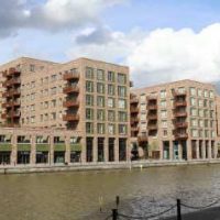 Newly finished office blocks by the water