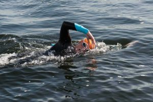 Dock2Dock Swim, swimmer in the docks