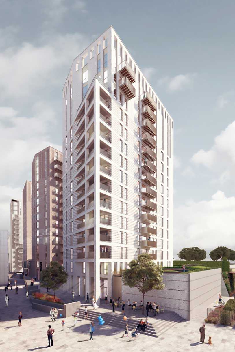 CGI impression of Millet Place (at Pontoon Dock) developments